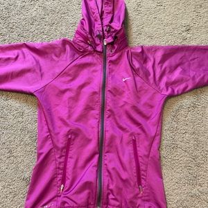 pink/magenta rain coat from nike